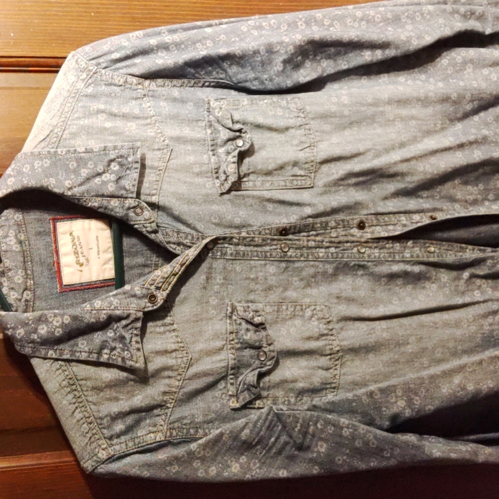 Denim button down